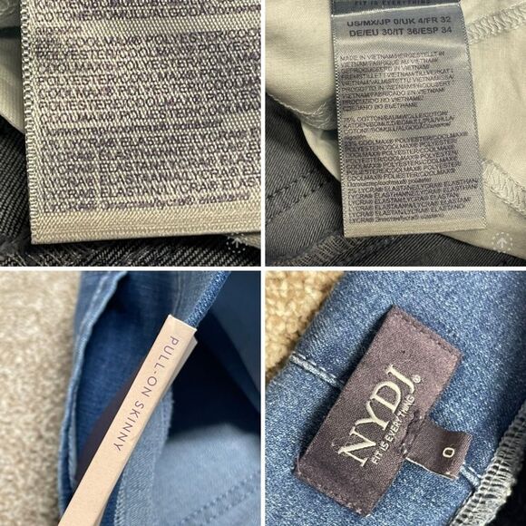 NYDJ womens pullon skinny cool embrace jeans sz 0 dark wash stretch denim nwt - Picture 10 of 12
